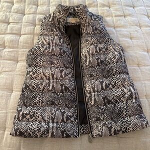 Michael Kors Black and White Patterned Vest